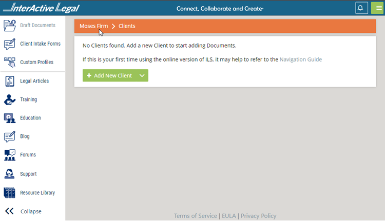 Add First Client to ILS